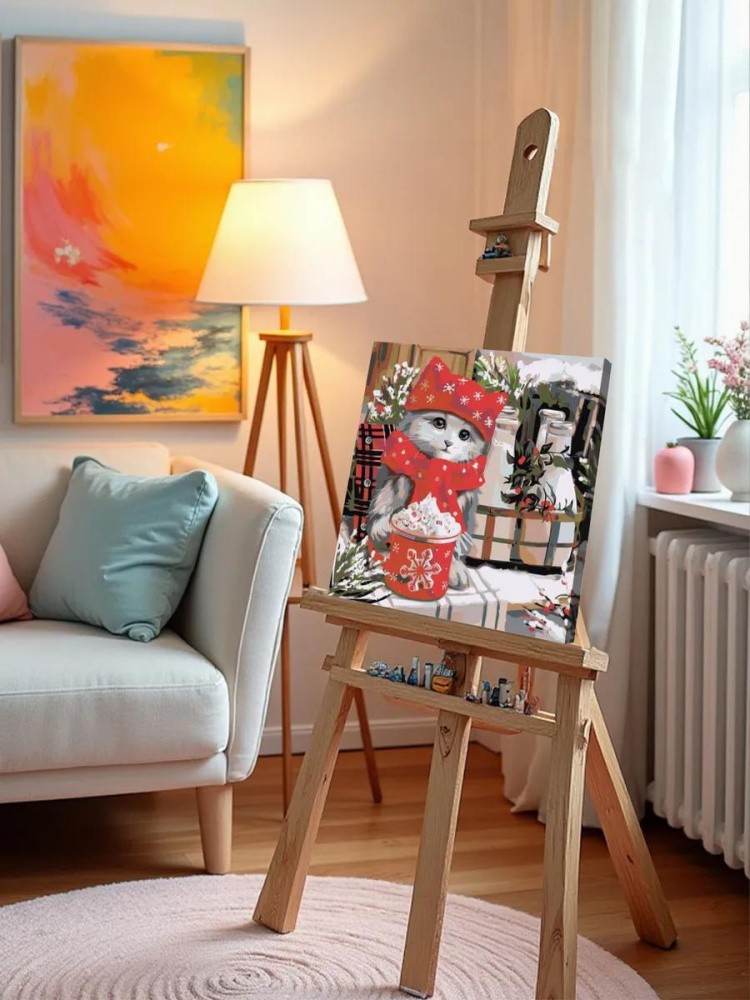 Картина по номерам «Кошка» — картинка 9