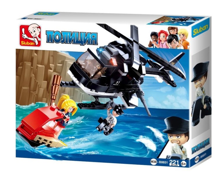 Конструктор «Полиция. Вертолет спецназа», 221 деталь — картинка 4