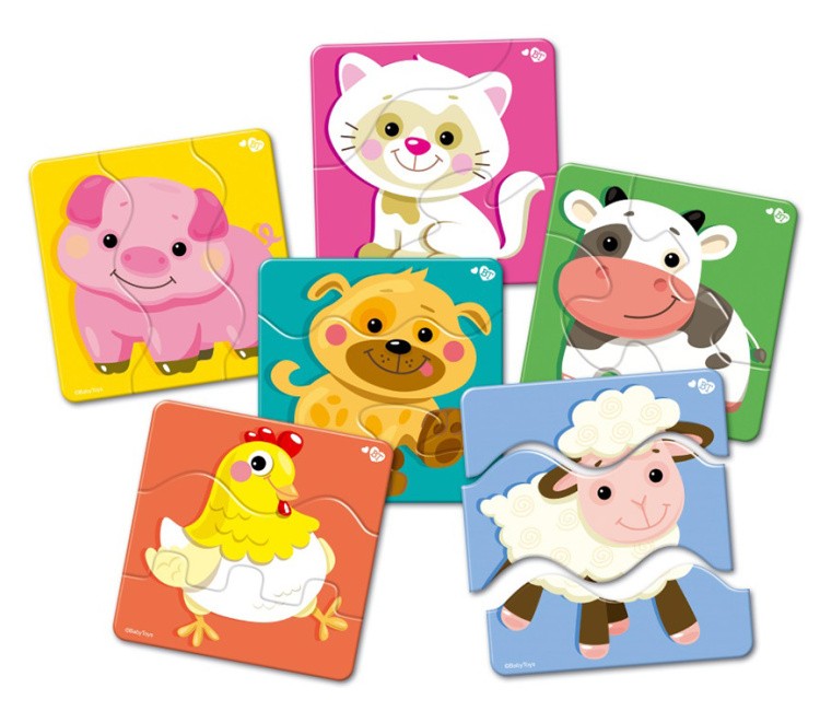 Настольная игра: тройные зигзаг пазлы «Домашние животные» — картинка 2