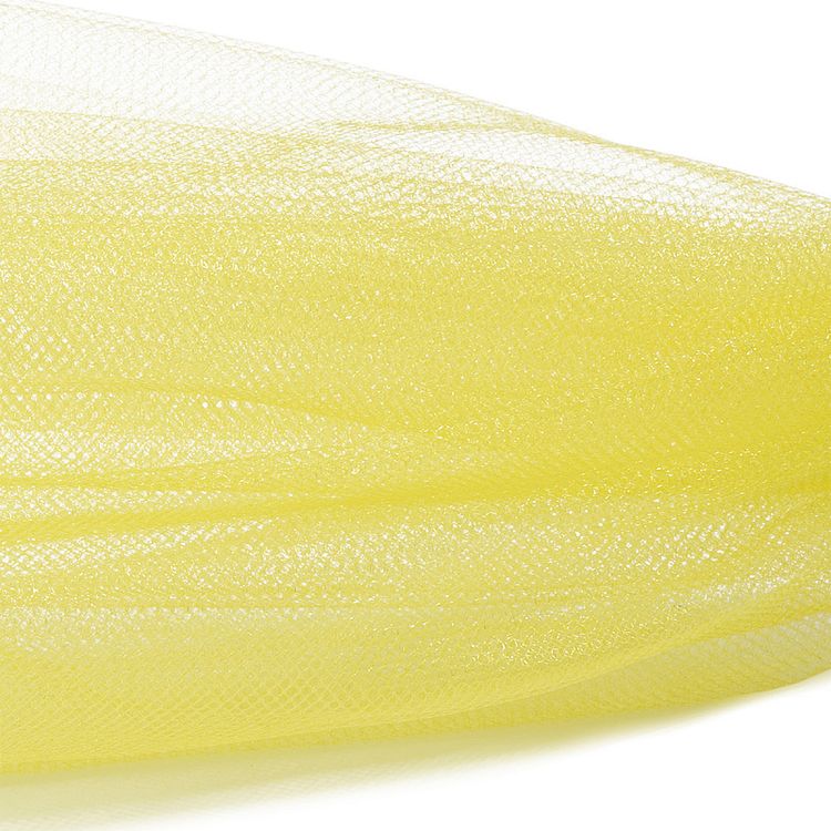 Фатин Kristal средней жесткости, блестящий, 5 м, ширина 300 см, 100% полиэстер, цвет: светло-желтый — картинка 2