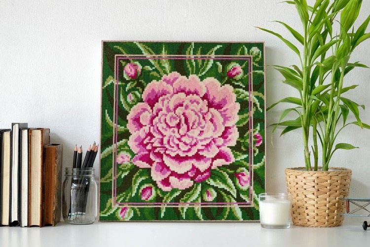 Алмазная вышивка «Пион» — картинка 2