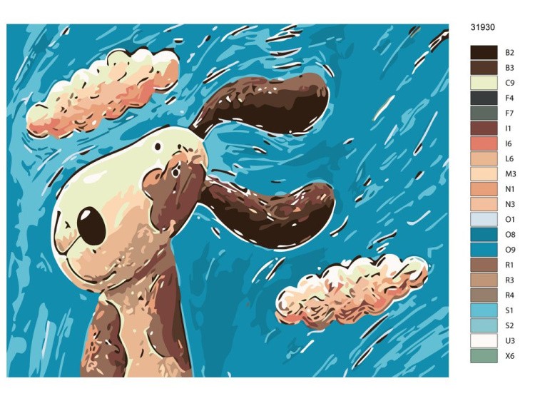 Картина по номерам «Весёлый пёс» — картинка 2