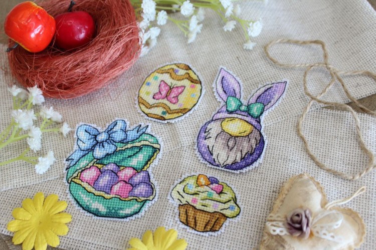 Набор для вышивания «Гном и колыбель. Магниты» — картинка 2