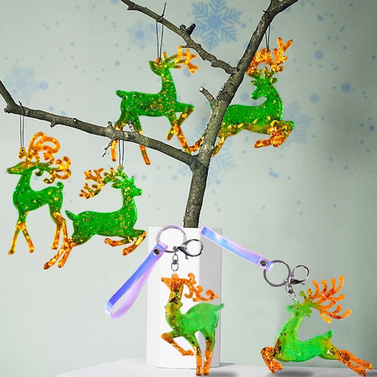 Силиконовый молд - Олени №3, 18x13см — картинка 3