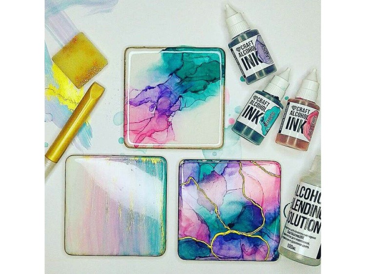 Алкогольные чернила белые (White Mixativ) 20 мл, Craft Alcohol INK — картинка 7