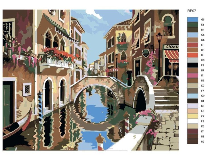 Картина по номерам «Венецианские каналы» — картинка 2