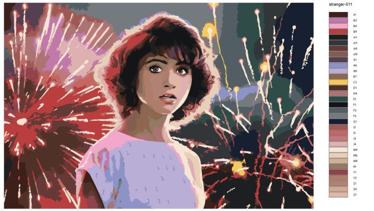 Картина по номерам «Очень странные дела: Нэнси Уилер - Наталия Дайер» — картинка 2