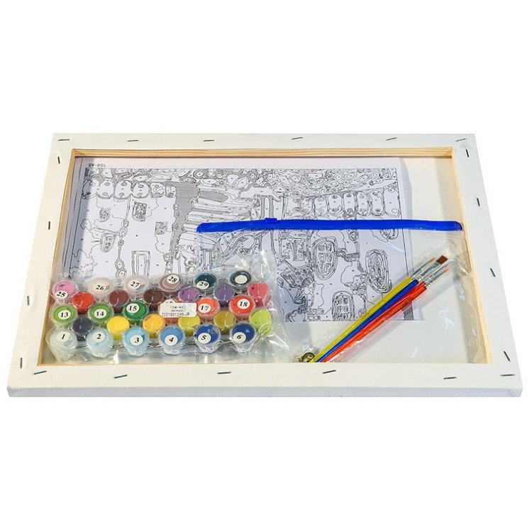 Картина по номерам «Цветные коты» — картинка 3