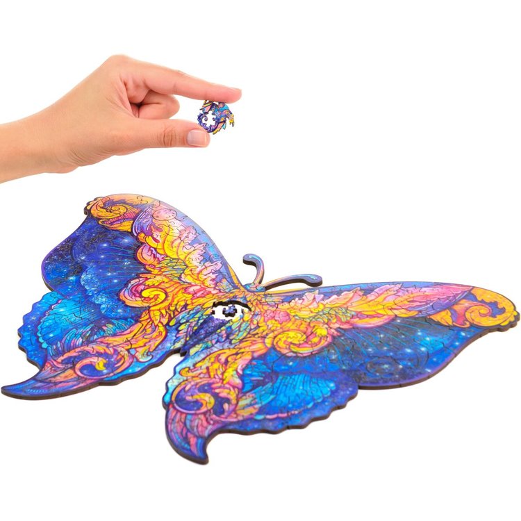 Деревянный пазл Unidragon «Межгалактическая бабочка», размер M (А4) — картинка 9