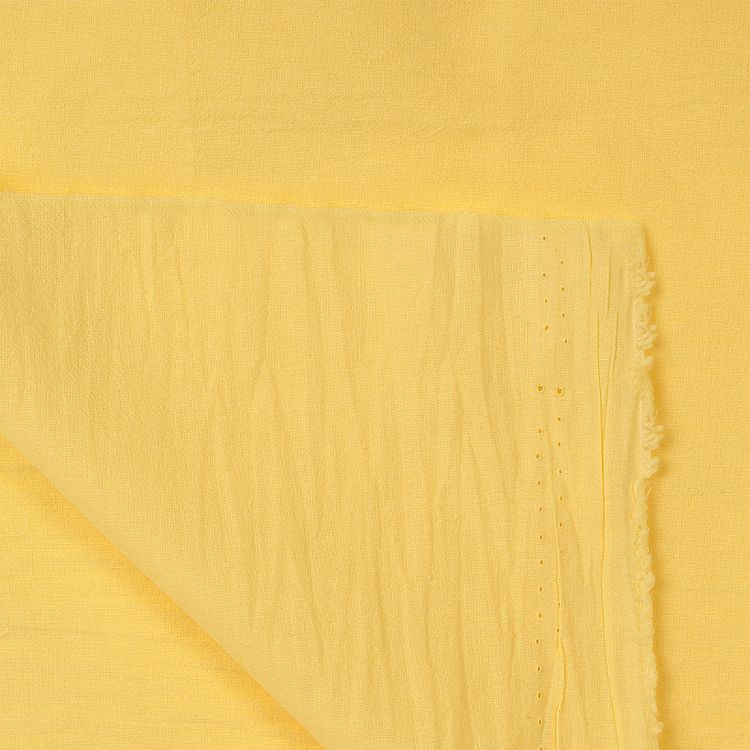Ткань Хлопок крэш, 5 м х 150 см, 90 г/м², цвет: желтый, TBY — картинка 5