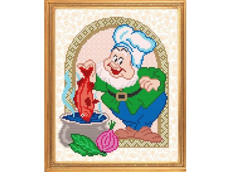Рисунок на ткани «Готовим рыбу»