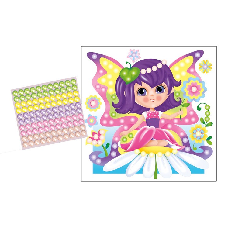Аппликация бусинами «Фея-бабочка» — картинка 2
