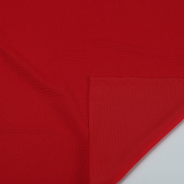 Ткань трикотажная Бифлекс жатка, 6 м, ширина 150 см, 240 г/м², цвет: 8 красный, TBY — картинка 5