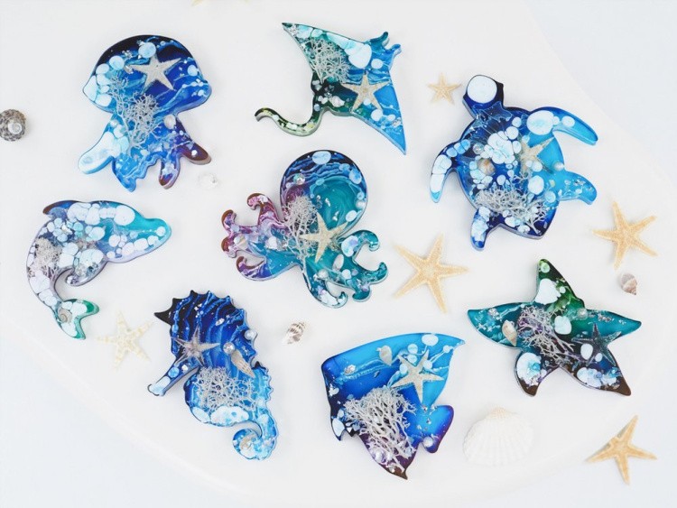 Силиконовый молд - Морской №2, 26x13см, 1 шт. — картинка 5