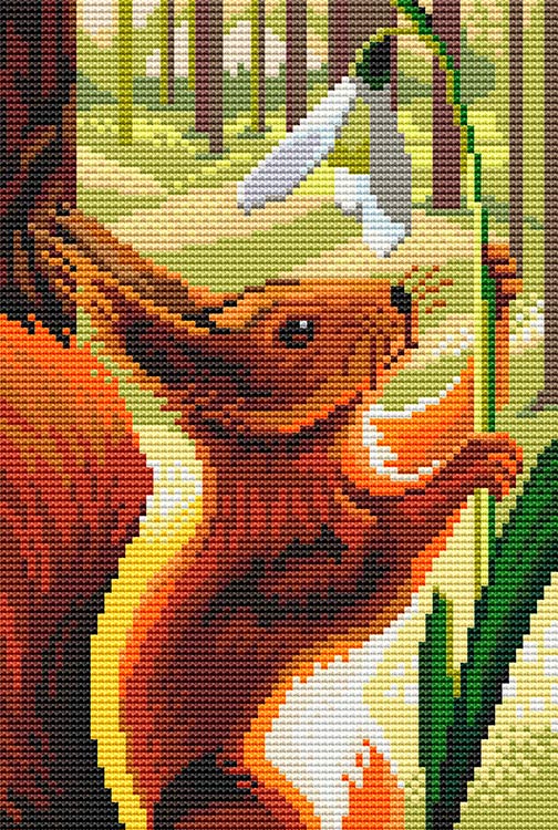 Алмазная вышивка «Белка-игрунья» — картинка 2