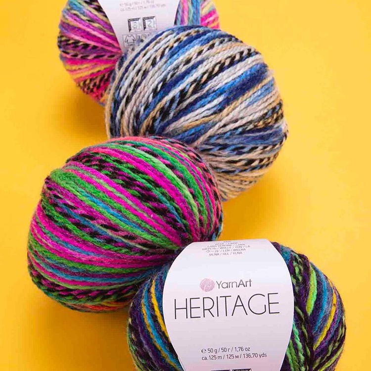 Пряжа YarnArt HERITAGE (Хэритидж) (335), мультиколор, 5 шт. по 50 г — картинка 4