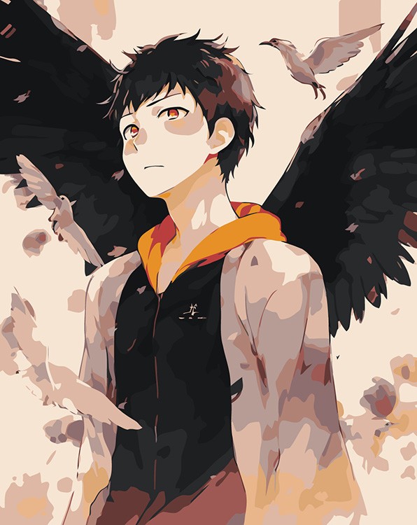 Картина по номерам «Аниме Волейбол Haikyu: Юу Нишиноя с крыльями»