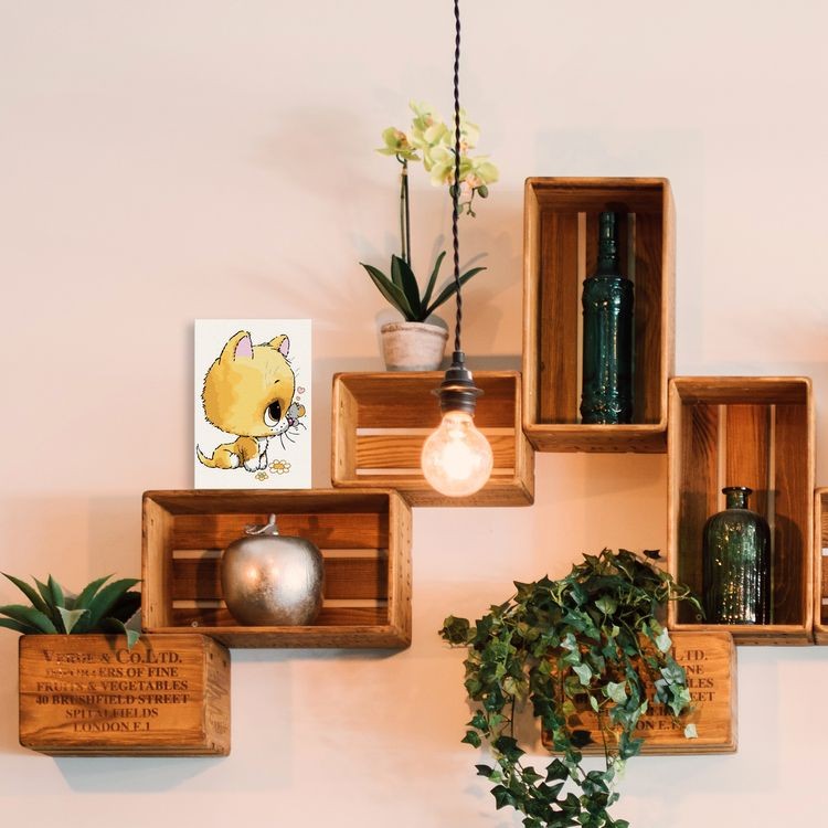 Картина по номерам «Котик с мышкой» — картинка 4