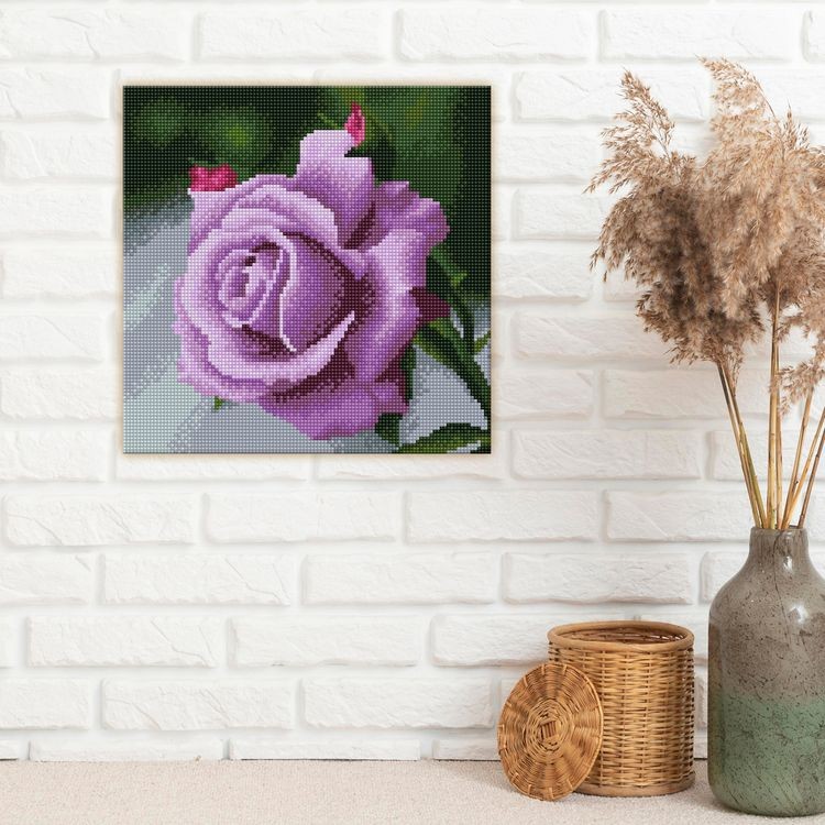 Алмазная вышивка «Фиолетовая роза» — картинка 5