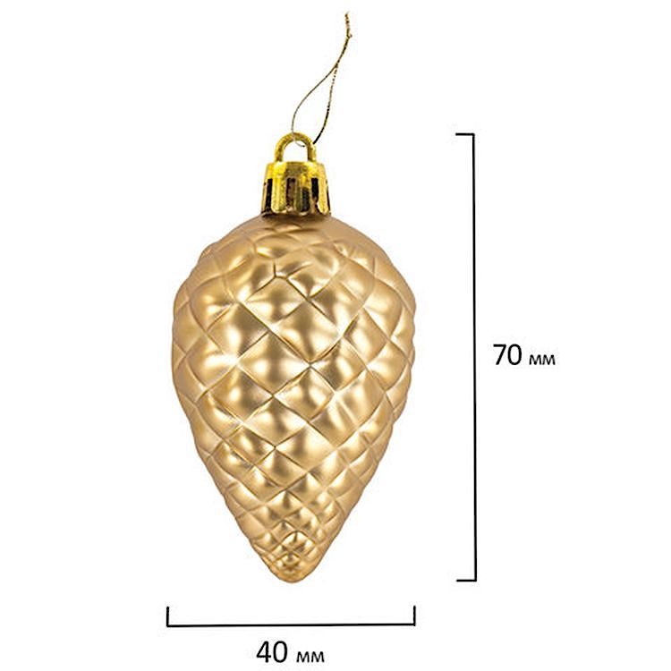 Набор украшений для ели, 39 предметов, золотистый цвет — картинка 27