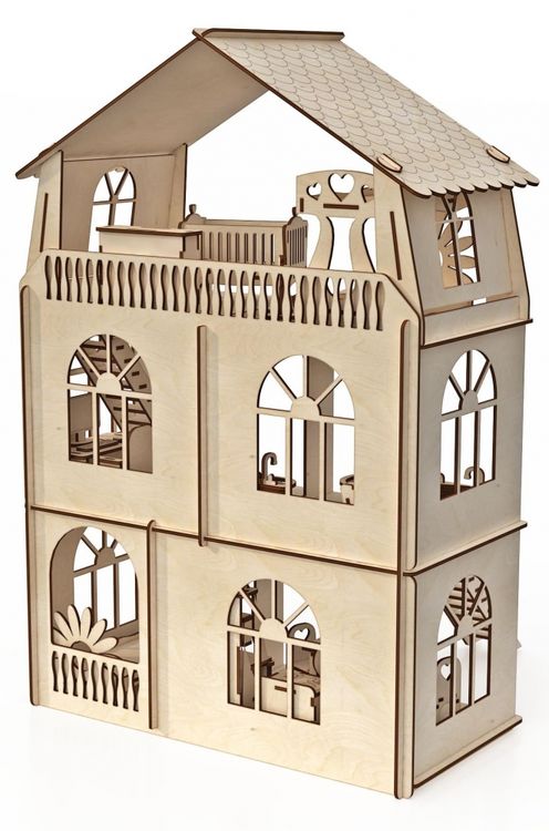 Конструктор-кукольный домик ХэппиДом «Коттедж с мебелью Premium»
 — картинка 2