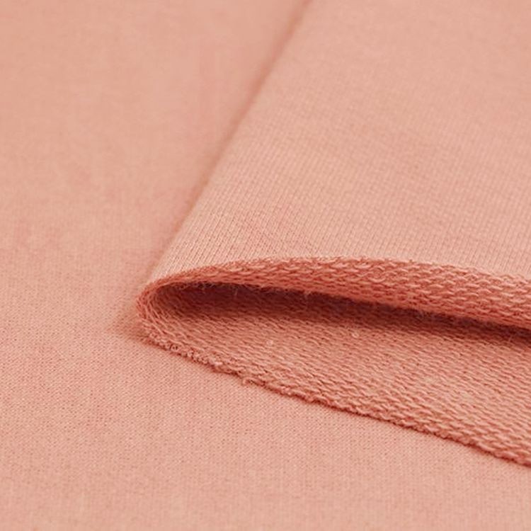Ткань трикотаж Футер 3х нитка, петля, хлопок, 6 м, ширина 190 см, цвет: пудра, TBY — картинка 2