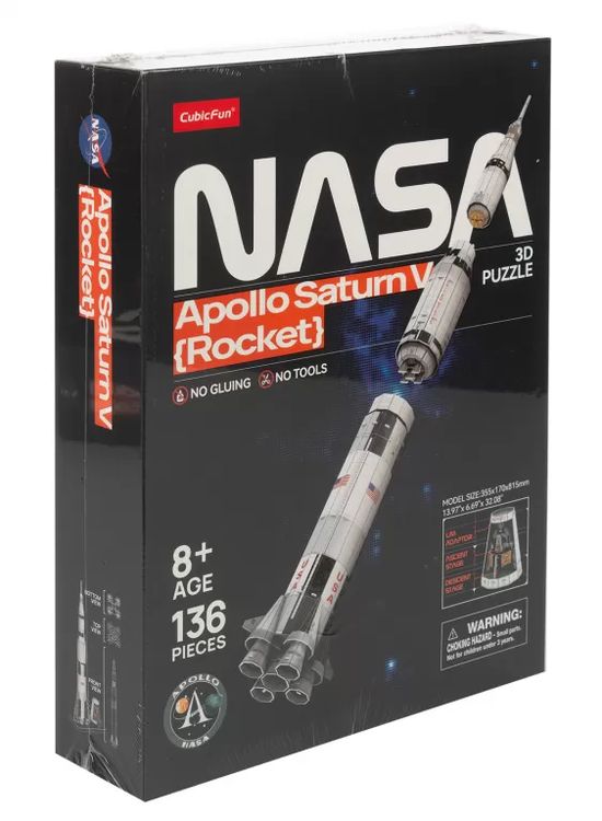 3D-пазл CubicFun «Ракета Сатурн-5-Аполлон» — картинка 3