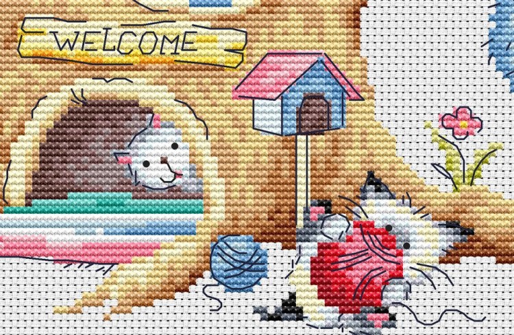 Набор для вышивания «Кошкин дом. Лето» — картинка 2