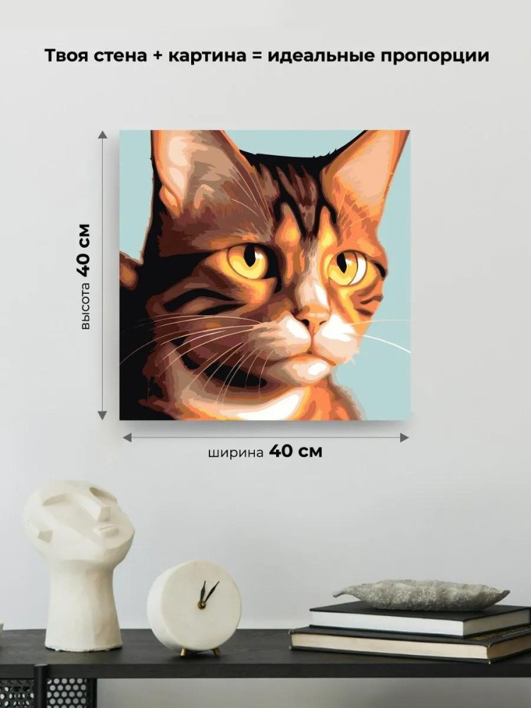 Картина по номерам «Кошачий взгляд» — картинка 3