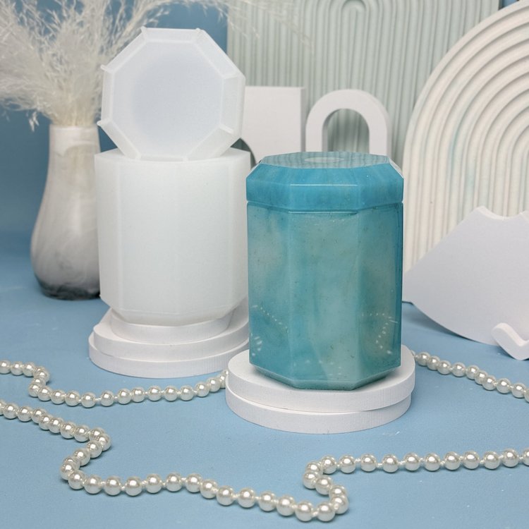 Силиконовый молд - Контейнер/банка для свечей, d9x12см, 1 шт. — картинка 2