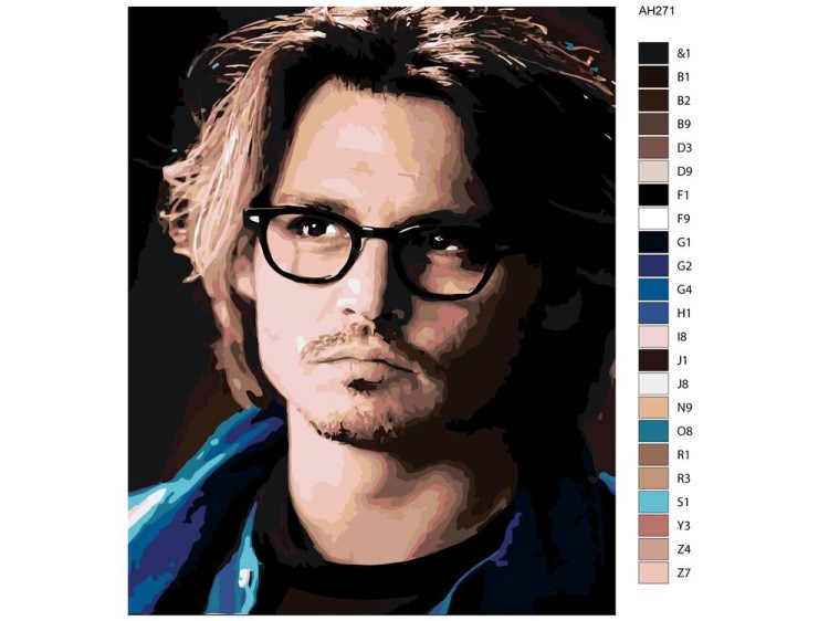 Картина по номерам «Джонни Депп» — картинка 2