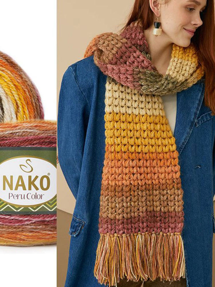 Пряжа NAKO PERU COLOR (Нако Перу колор), (32189), мультиколор, 5 шт. по 100 г — картинка 11