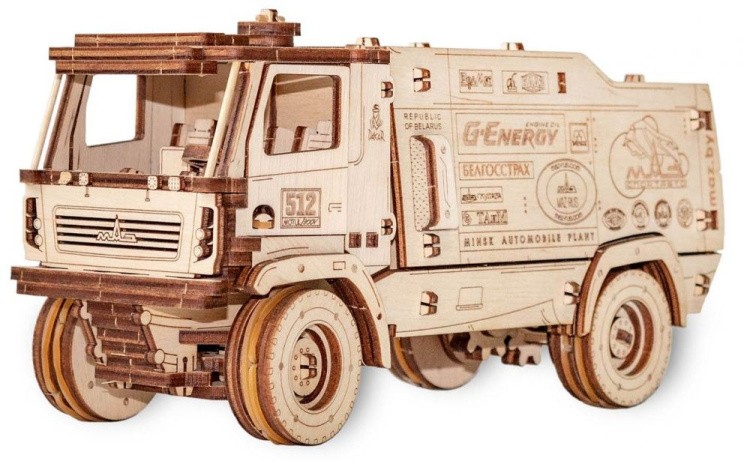 Конструктор из дерева «МАЗ-5309RR 1:20», Eco Wood Art — картинка 3