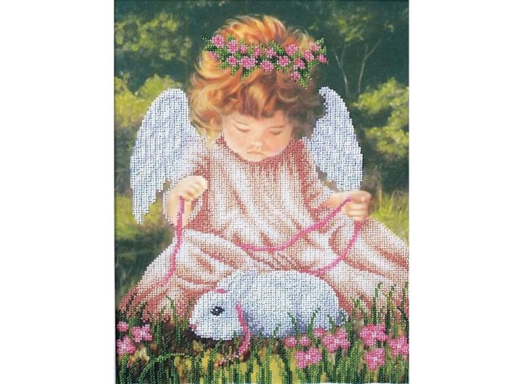 Набор вышивки бисером «Ангел с кроликом»