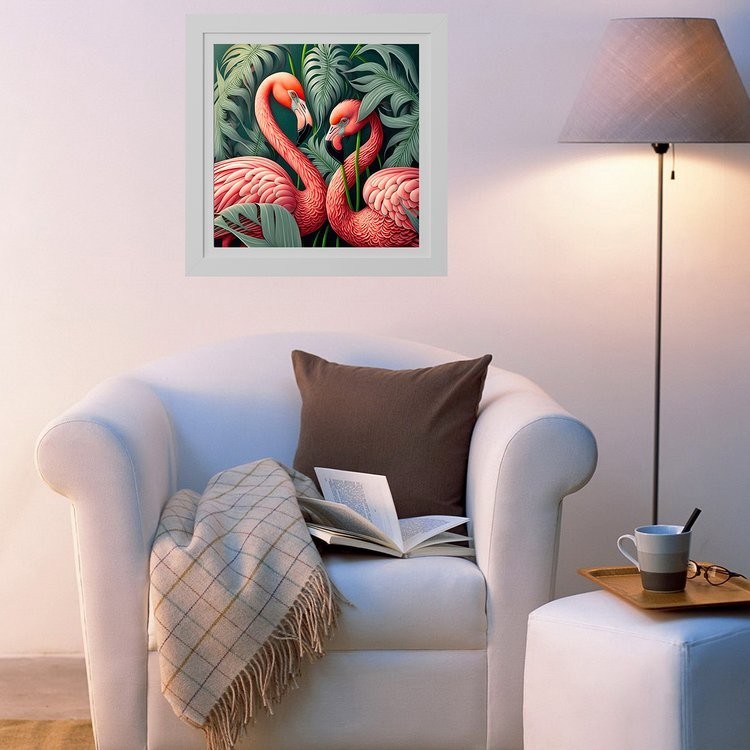 Картина по номерам «Розовый фламинго» — картинка 3