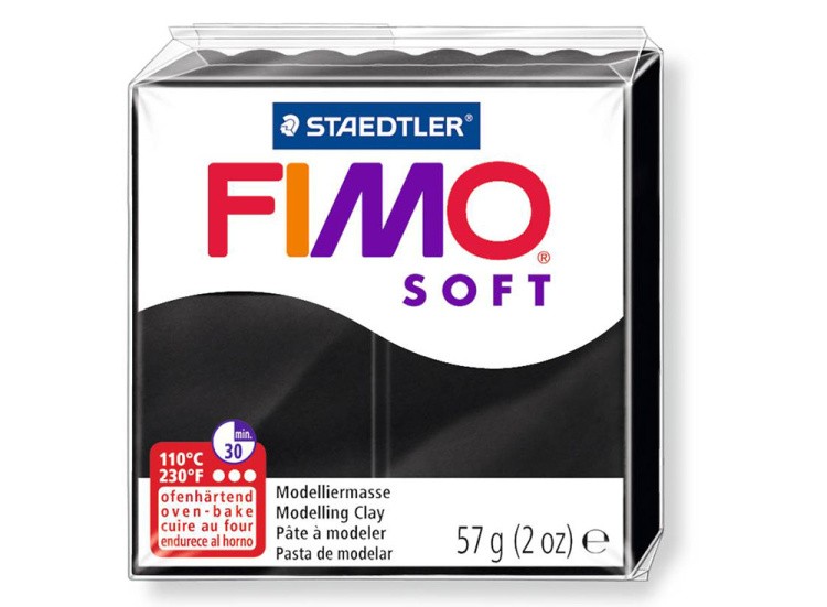 Полимерная глина FIMO Soft, цвет: черный, 57 г