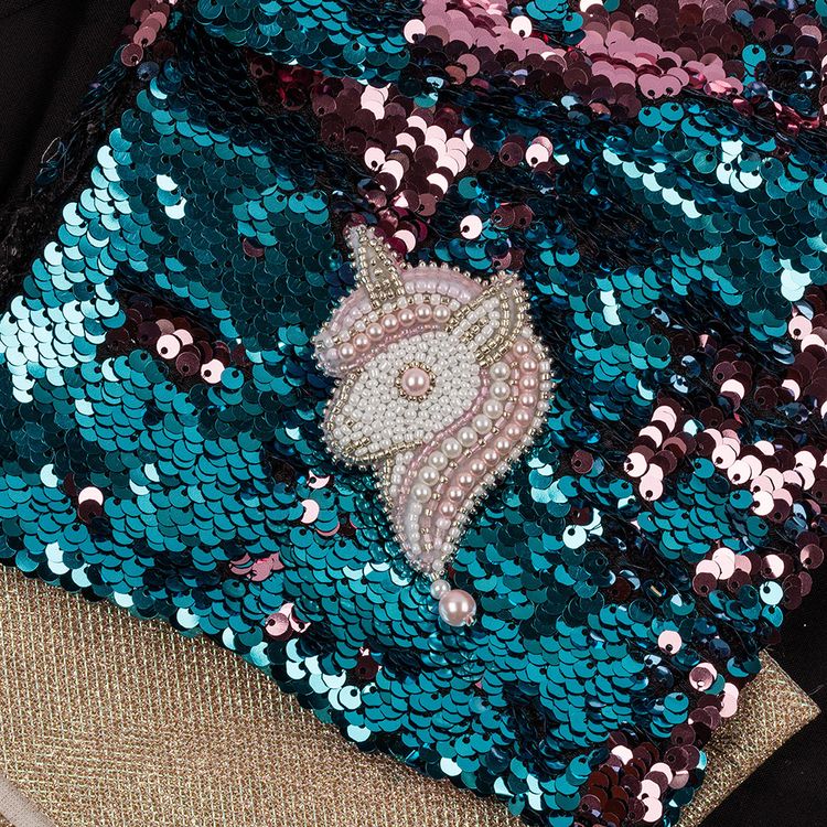 Набор вышивки бисером «Брошь. Розовый единорог» — картинка 3