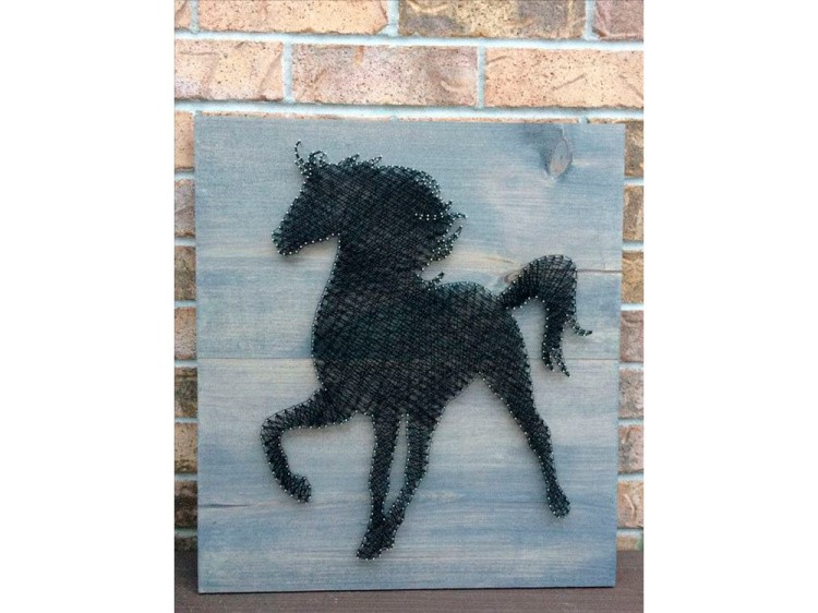 Набор для творчества STRING ART «Черный мустанг» — картинка 2