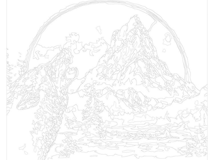 Картина по номерам «Ночной волк» — картинка 3