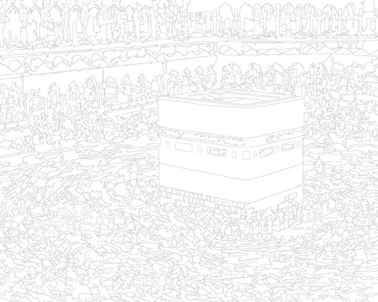 Картина по номерам «Религия, мусульманская: Кааба, Мекка» — картинка 3