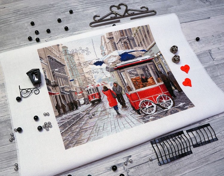 Набор для вышивания «Зима в городе» — картинка 2