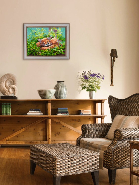 Картина по номерам «Лисички-сестрички в чернике» — картинка 8