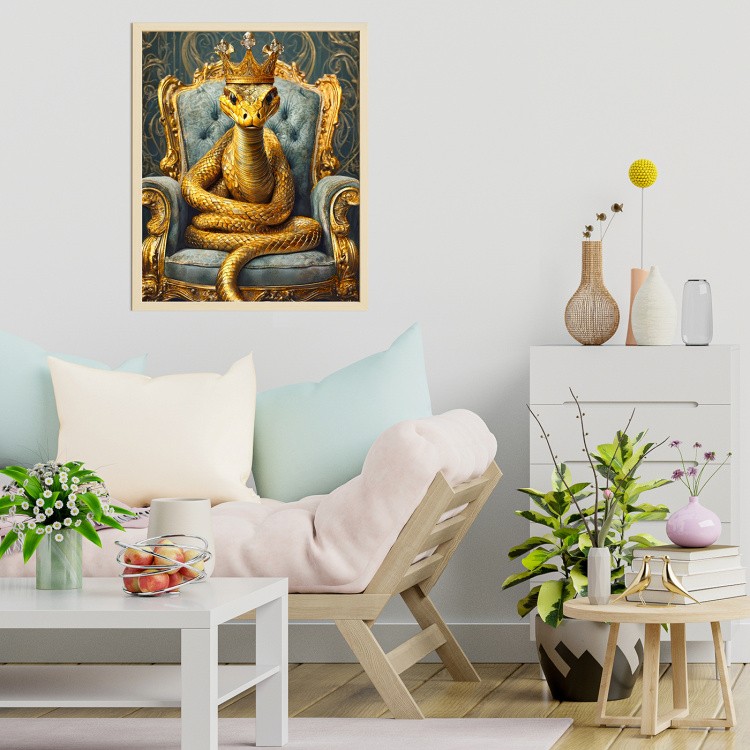 Картина по номерам с поталью «Золотая королевская змея» — картинка 7