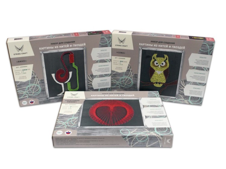 Набор для творчества STRING ART PREMIUM «Ушастая сова» — картинка 4