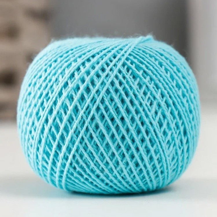 Пряжа ПНК им.Кирова Флокс (2002), ярко-голубой, 5 шт. по 25 г — картинка 3