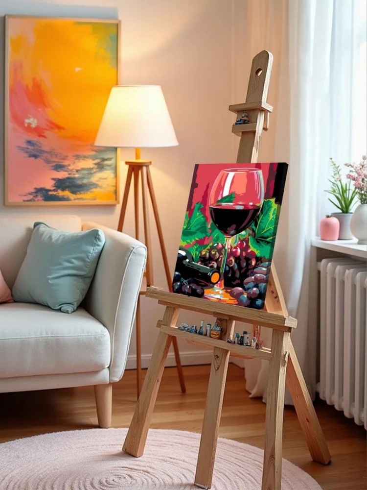 Картина по номерам «Красное вино» — картинка 9