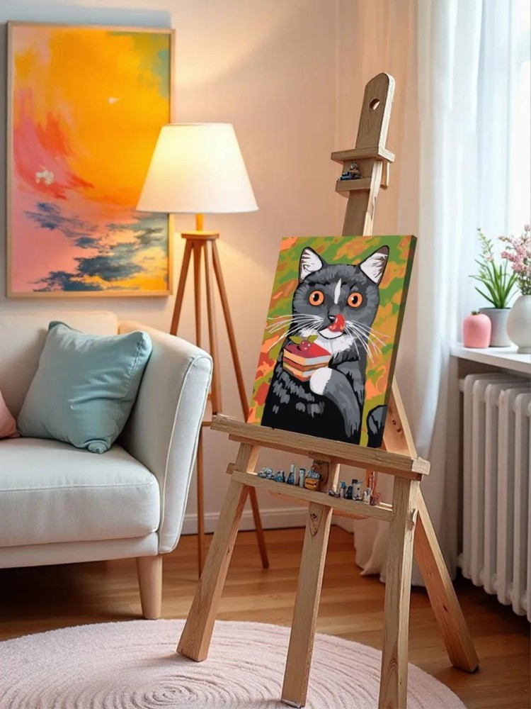 Картина по номерам «Любимое лакомство. Тортик» — картинка 10