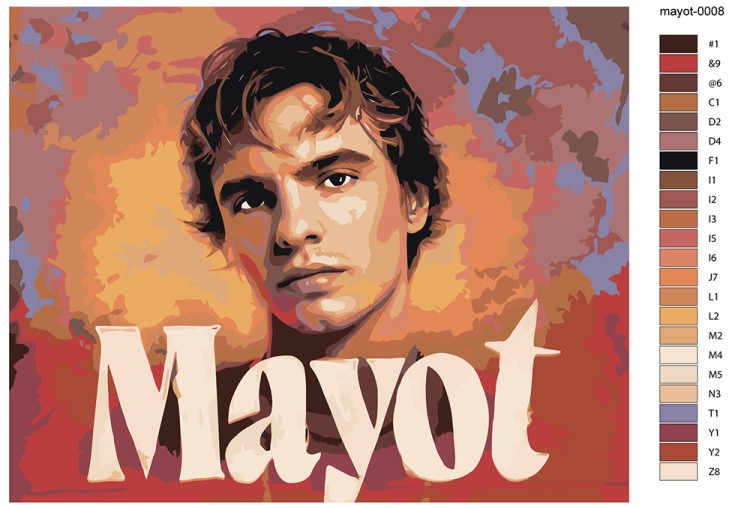 Картина по номерам «Mayot Майот Моет: рэпер Артем Никитин» — картинка 2