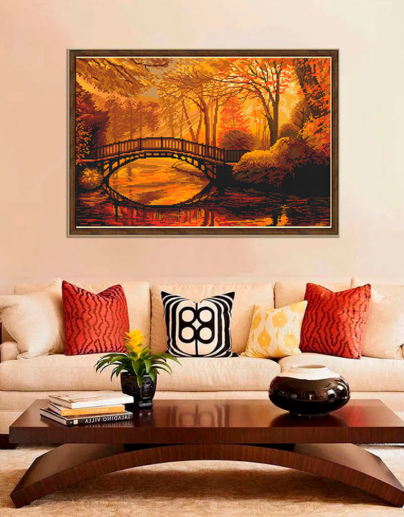 Алмазная вышивка «Осенний парк» — картинка 3