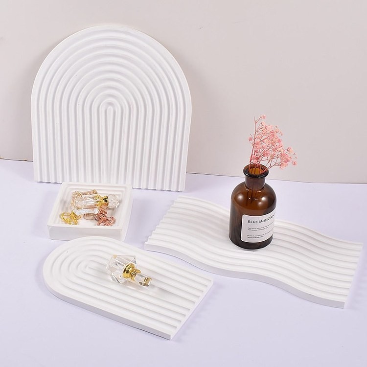 Силиконовый молд - Поднос/подставка арка, 23,5x23,5 см, 1 шт. — картинка 4